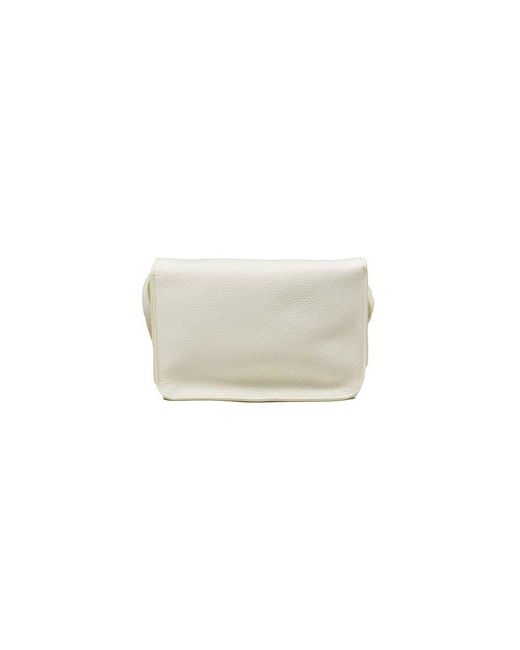 Marni White Logo-embroidered Foldover Top Belt Bag for men