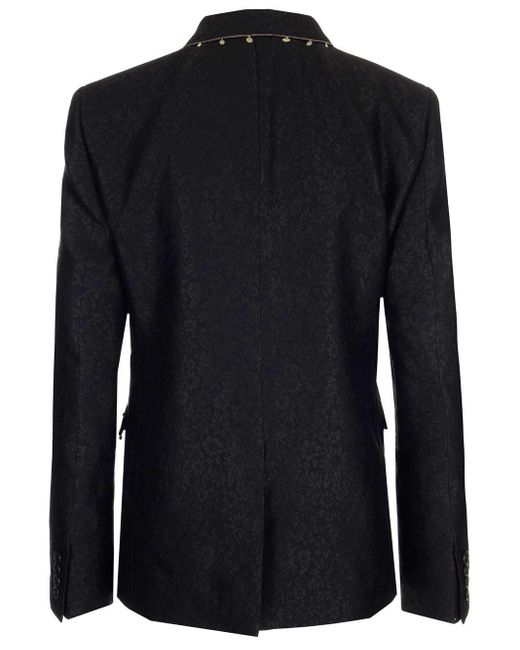 black jacquard blazer