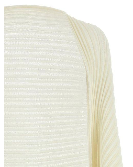Issey Miyake White Asymmetric Hem Stream Jacket