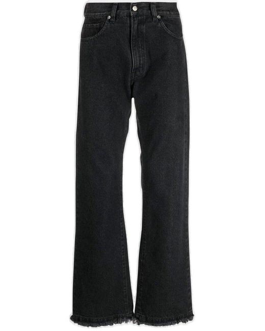 Societe Anonyme Frayed Hem Jeans in Black for Men Lyst UK