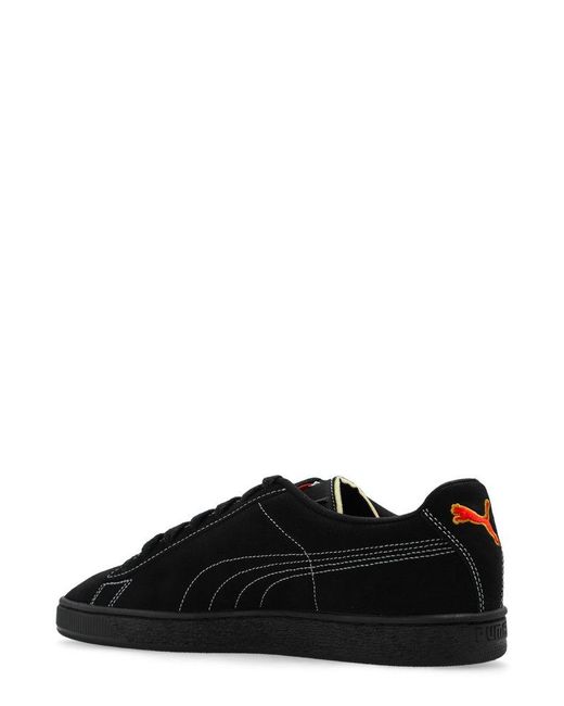 PUMA Black Butter Goods Suede Classic Sneakers / Red for men