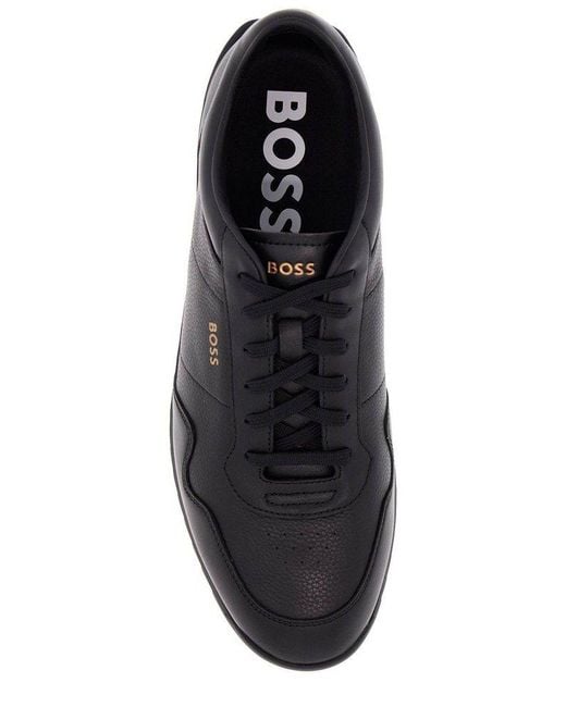 Boss Black Lace-Up Trainers for men