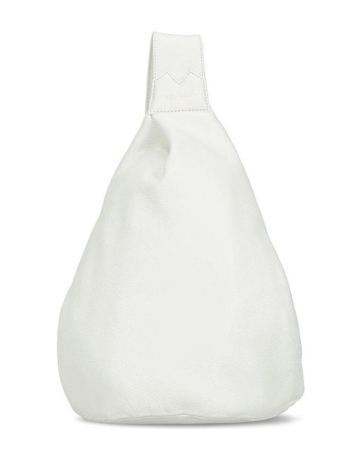 Discord Yohji Yamamoto White Logo Embossed Shoulder Bag