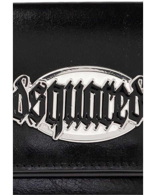 DSquared² Black Wallet With Logo for men