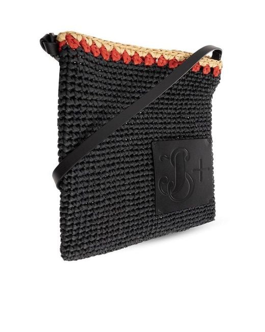Jil Sander Black + Woven Shoulder Bag,