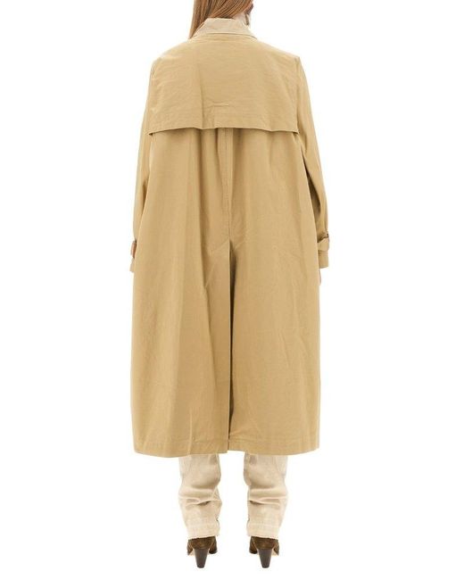 Isabel Marant Metallic Two-toned Double-breasted Trench Coat