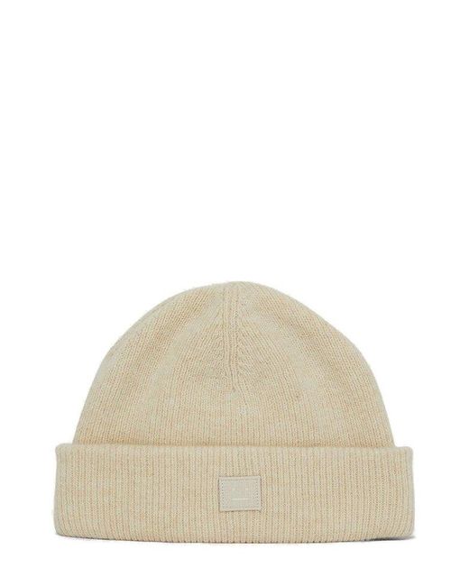 Acne Studios Wool Logo Patch Beanie in 