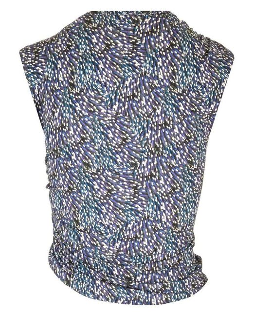 Isabel Marant Blue Janis Fitted Top