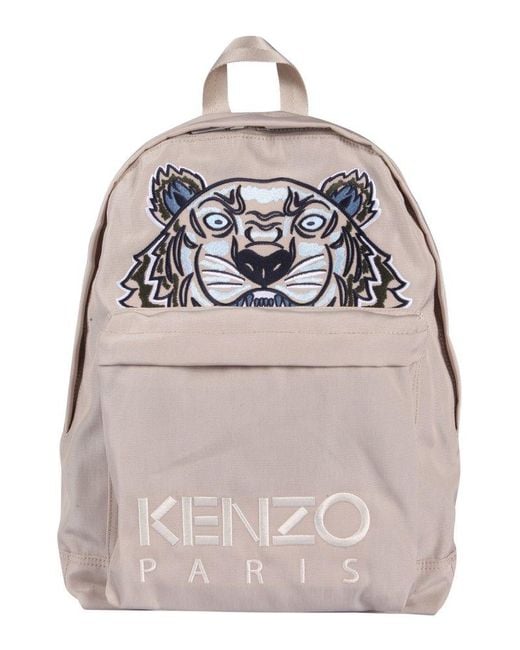 KENZO Natural Large Tiger Logo Backpack