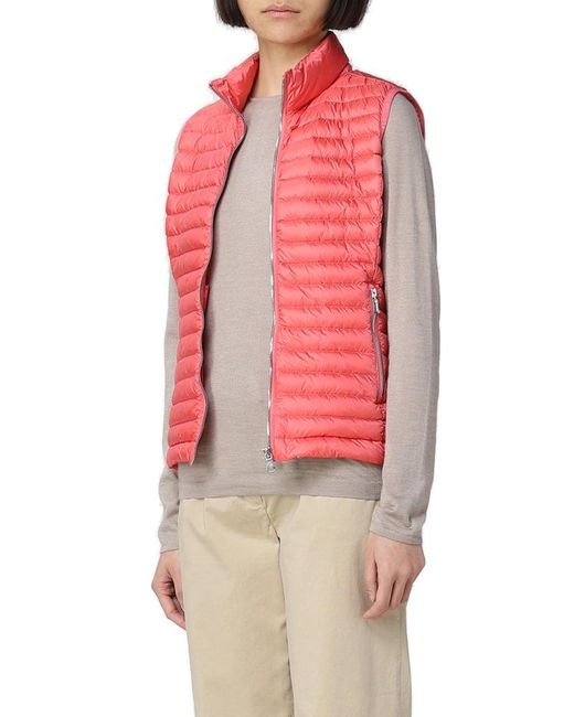 Colmar Red Zipped Quilted Gilet