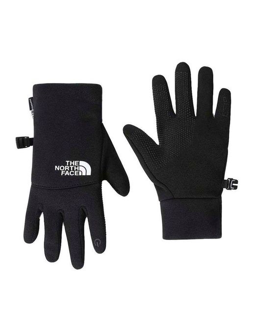 The North Face Etip Logo Patch Gloves in Black for Men | Lyst