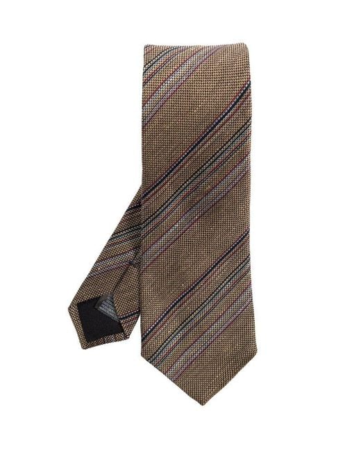 Paul Smith Brown Linen Tie for men
