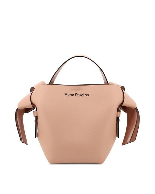 Acne Pink Musubi Micro Leather Handbag