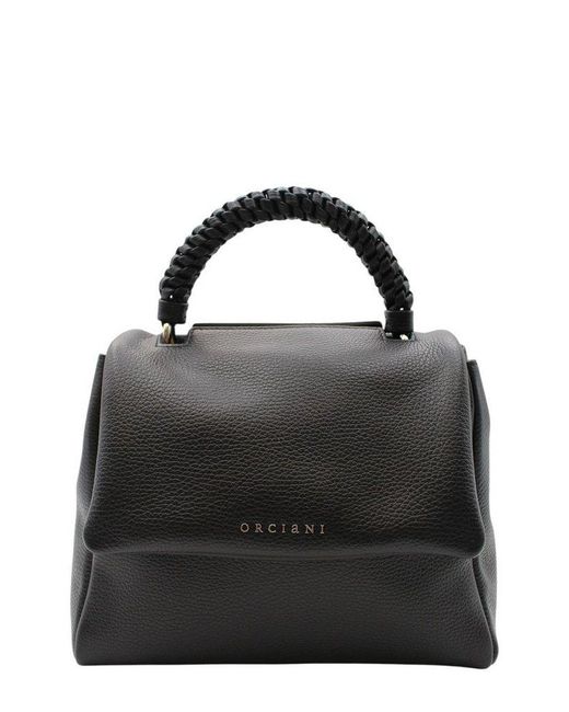 Orciani Black Strapped Sveva Sense Scooby Small Handbag