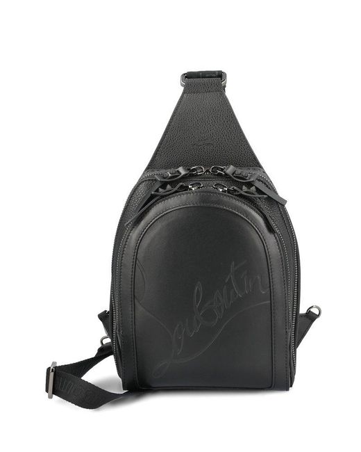 Christian Louboutin Black Loubifunk Zip-up Backpack for men