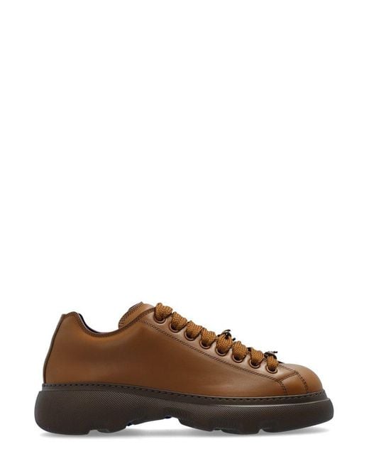 Burberry Brown Ranger Lace-up Sneakers for men