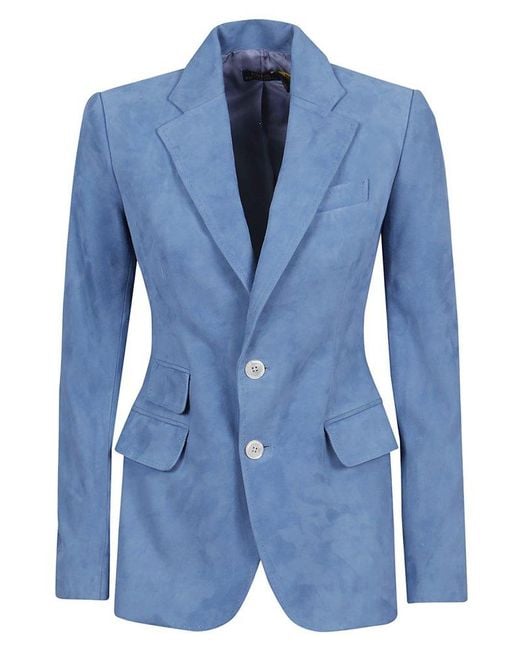 Polo Ralph Lauren Blazer Lamb Suede in Blue Lyst