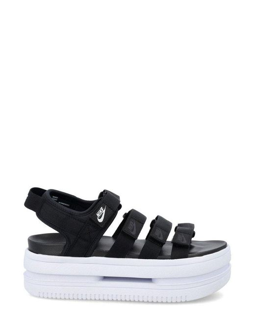 Nike Rubber Icon Classic Logo-printed Sandals in Black | Lyst Australia
