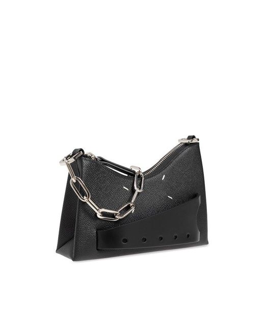 Maison Margiela Black Snatched Micro Hobo Bag