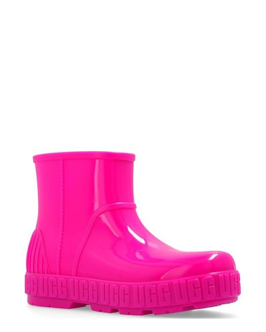 Ugg Pink Drizlita Round Toe Ankle Boots