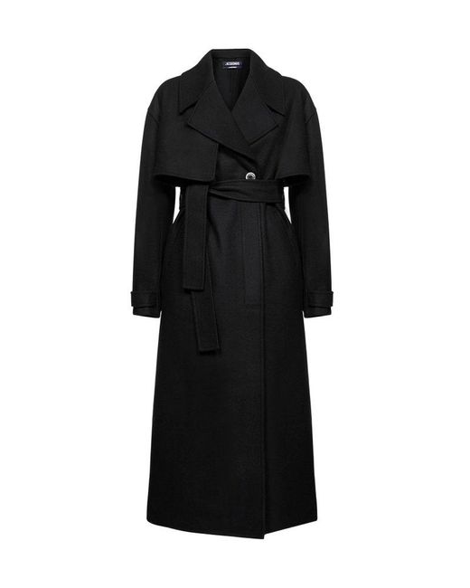 Jacquemus Black Sabe Wool Coat