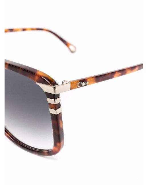Chopard Brown Chloé Eyewear Pilot Frame Sunglasses