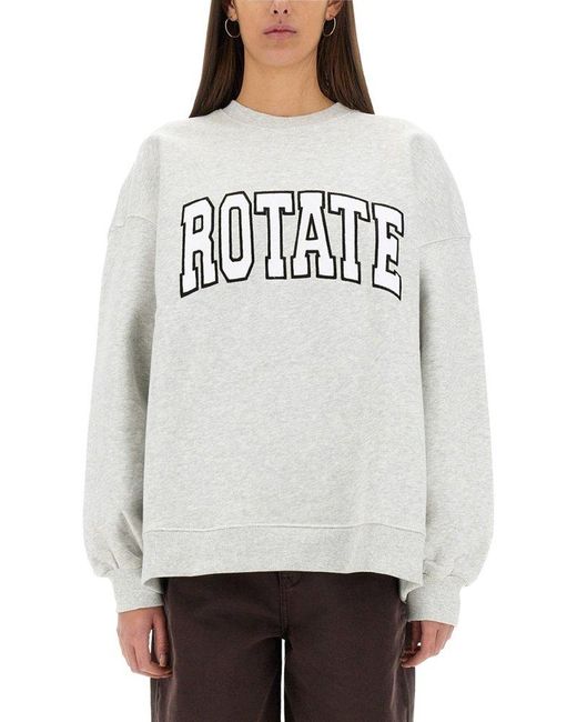ROTATE BIRGER CHRISTENSEN Gray Heavy Cotton Sweatshirt