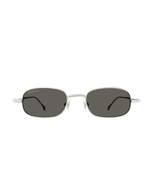 Gucci Metallic Rectangular Frame Sunglasses