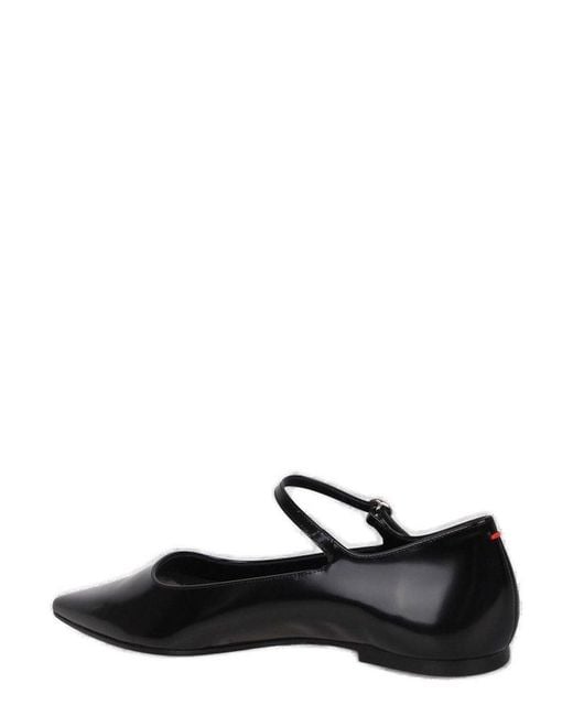 Aeyde Cleo Mary-Janes Flats アイデ メリージェーン AEYDE Cleo leather Mary Jane ballet flats | NET-A-PORTER