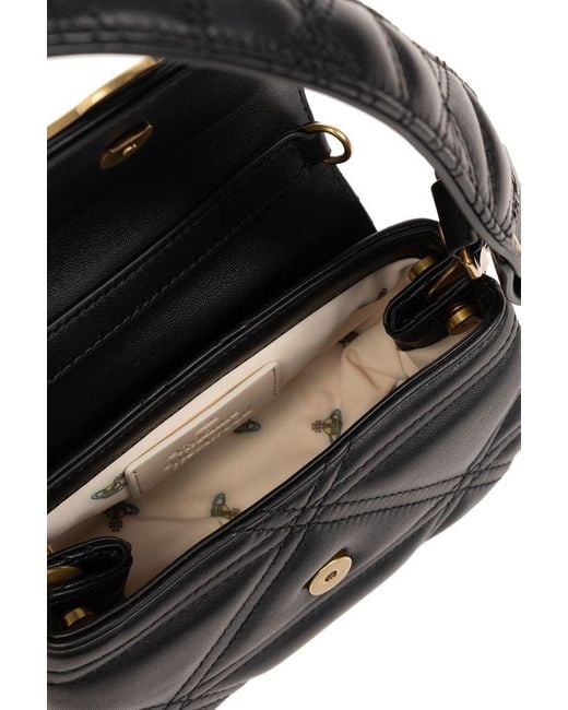 Vivienne Westwood Black 'hazel Small' Quilted Shoulder Bag,