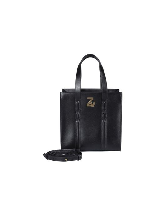 Zadig & Voltaire Black Zv Le Initiale Small Tote Bag