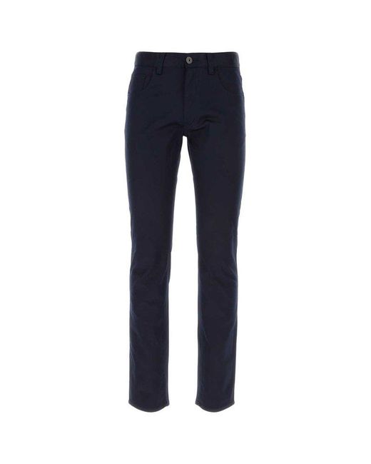 Prada Blue High-waist Straight-leg Jeans for men