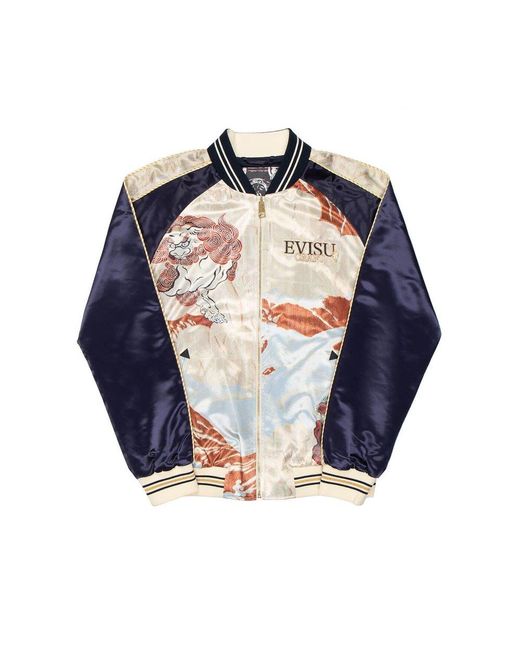 Evisu Multicolor Komainu Brocade Pattern Jacket for men