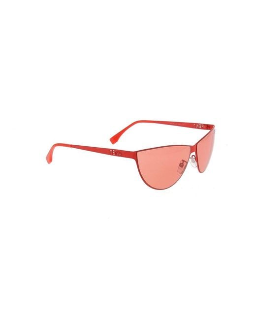 Fendi Red Cat-eye Frame Sunglasses