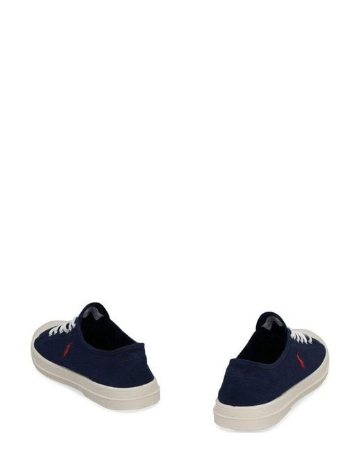 Polo Ralph Lauren Blue Logo Embroidered Lace-up Sneakers
