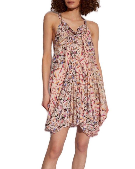 Isabel Marant Multicolor 'Lisandre' Patterned Sleeveless Dress
