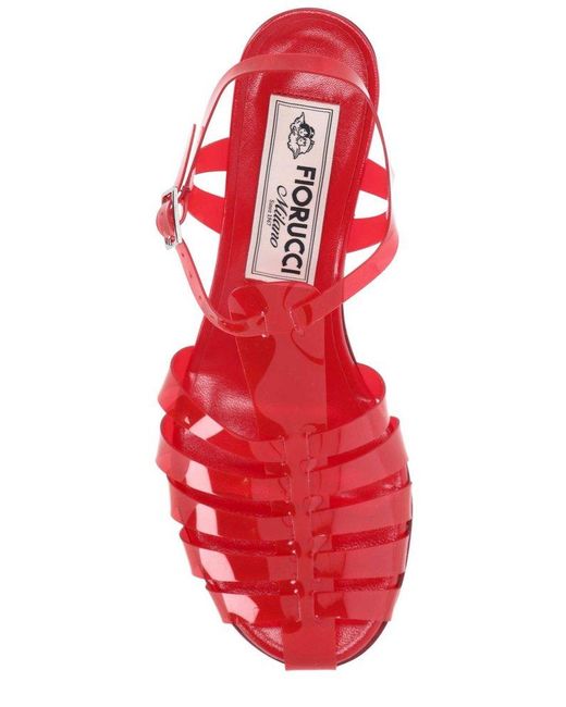 Fiorucci Red Strappy Heel Sandals