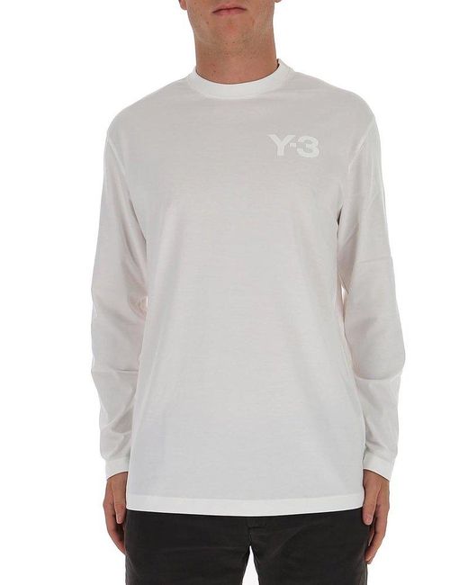 Y-3 Gray Cl Logo Long-sleeve T-shirt for men