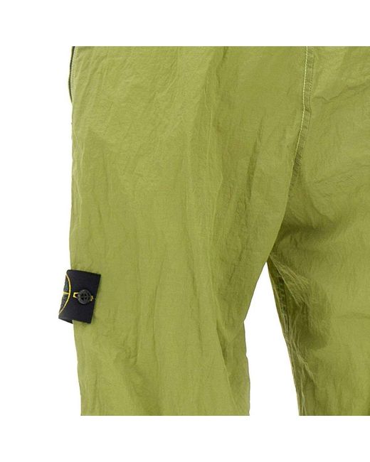 Stone Island Green Logo Patch Track Pants for men
