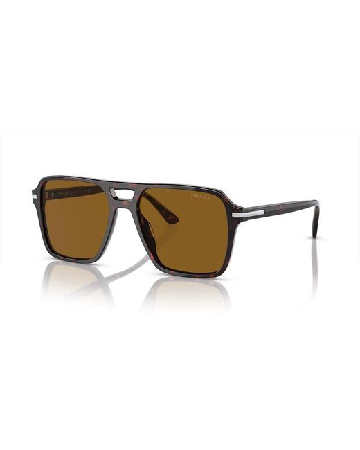 Prada Brown Aviator Sunglasses