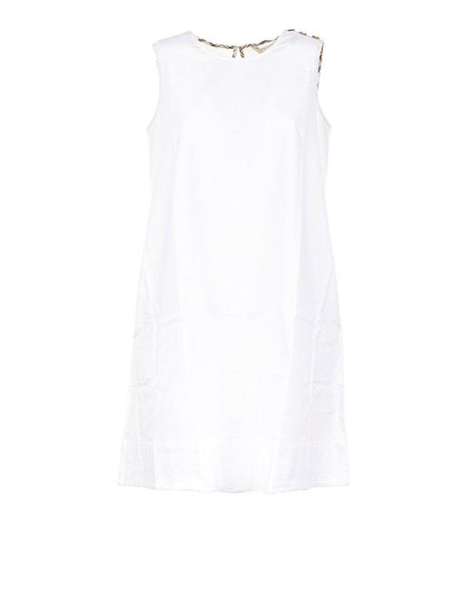 Barbour White Mini Sleeveless Dress