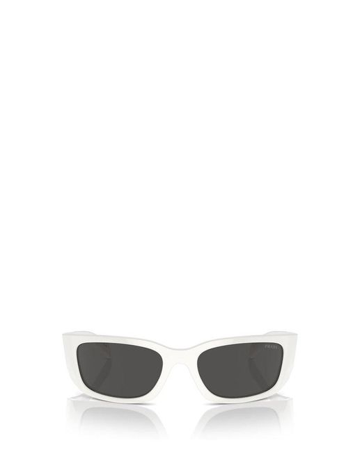 Prada Metallic Rectangular Frame Sunglasses for men
