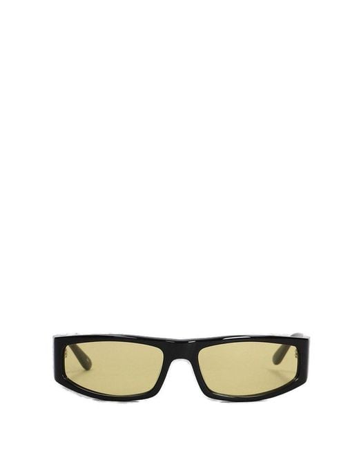 Courreges Black Eyewear Rectangular Frame Sunglasses