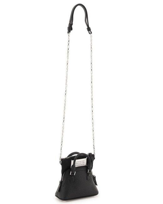 Maison Margiela Numbers-Patch Zipped Mini Shoulder Bag in Maison Margiela Numbers-Patch Zipped Mini Shoulder Bag in