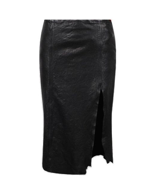 DIESEL Black Rupa Leather Skirt