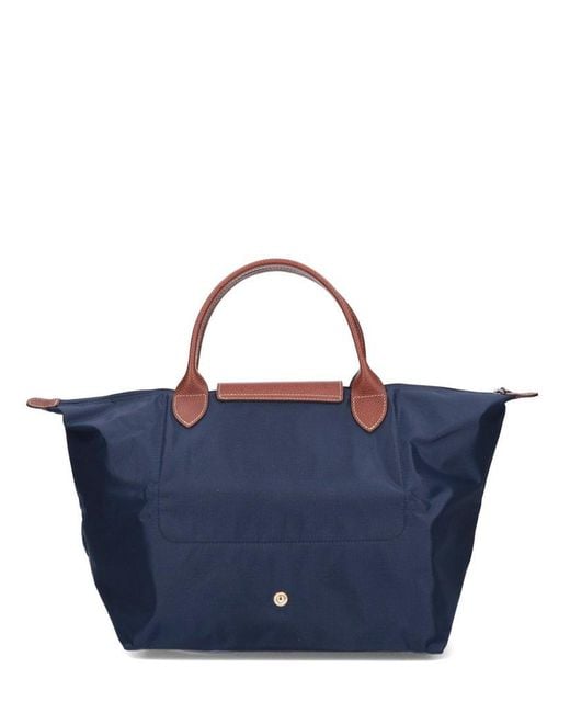 Longchamp Blue Le Pliage Medium Shopping Bag
