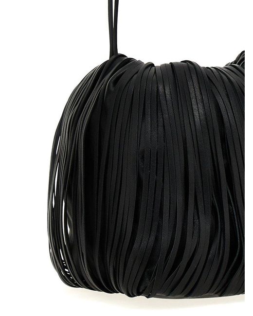 Jil Sander Black Dumpling Small Leather Crossbody Bag