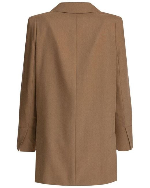 Max Mara Brown Single-Breasted Long-Sleeved Jacket