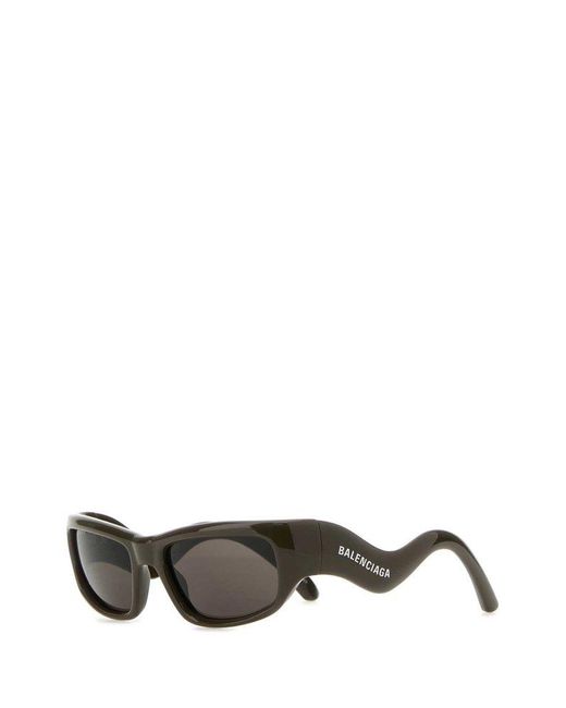 Balenciaga Gray Hamptons Rectangle Sunglasses