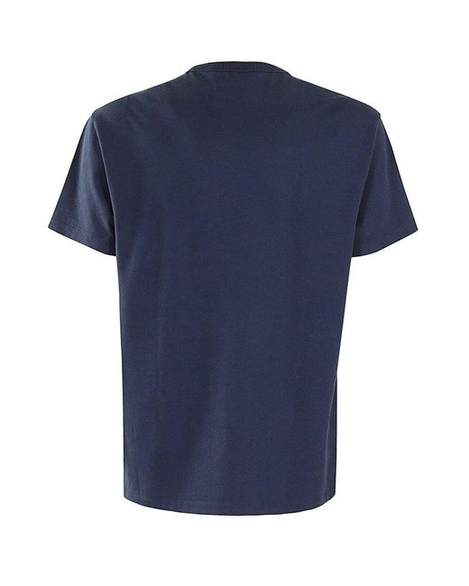 Polo Ralph Lauren Blue Logo Embroidered Crewneck T-shirt for men